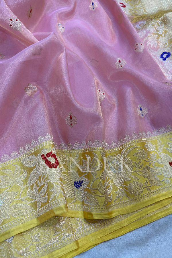 Kadhiyal border tissue silk (Saree)