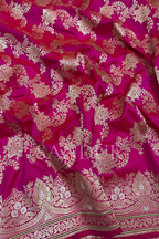 Gulabi Banarasi Kadhua Silk Saree