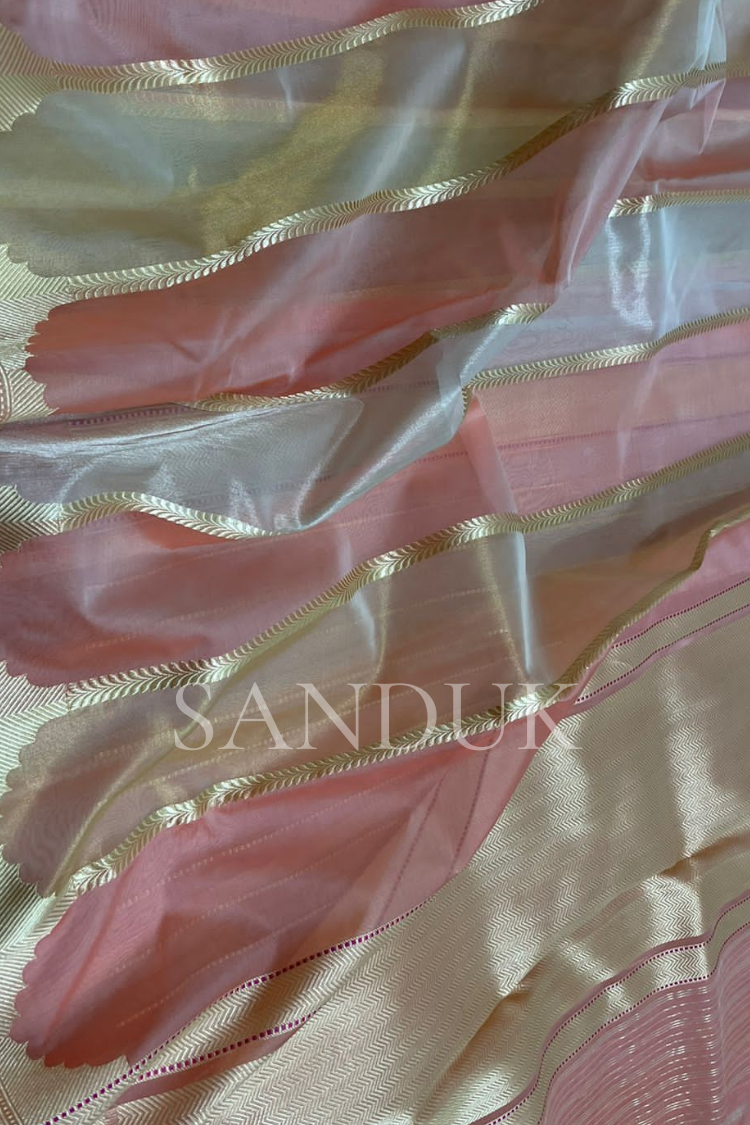 Kiara Pastel Peach Shade Saree