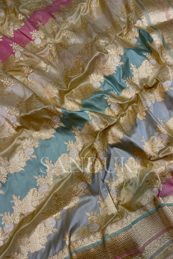 Rangkaat Pastel tone Jangla Saree